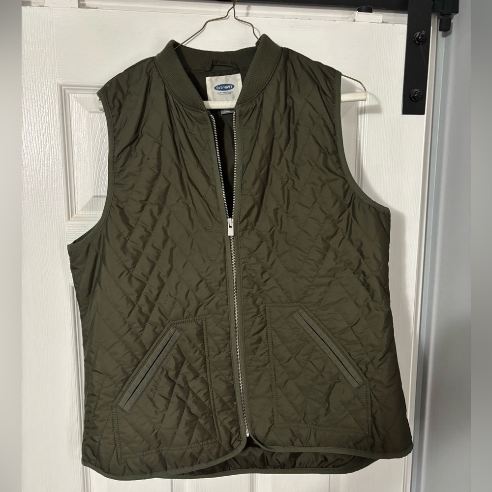 Old Navy Dark Green Quilted Vest
